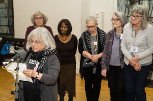 Ann speaking. Lrft to right, Joan, Vinie, Jenny, Phyllis and Connit